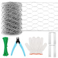 Floral Chicken Wire for Craft, 4 x 118 Inch Lightweight Mesh Netting with Plier,Gloves,Ties, 2mm Thickness Chicken Wire Fence Netting for Garden Poultry, Protect Plant, DIY Craft