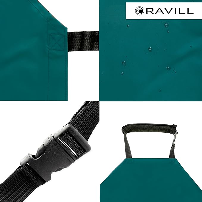 Waterproof Apron For Men and Women - 2 Pockets - 35" Long Multi Purpose Work Aprons for Dishwashing, Dog Grooming