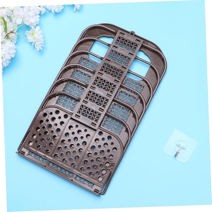 PRETYZOOM Wall-Mounted Fruit and Vegetable Storage Basket Multifunctional Plastic Feeder for Chickens Punch-Free Design for Organizing Produce and Laundry