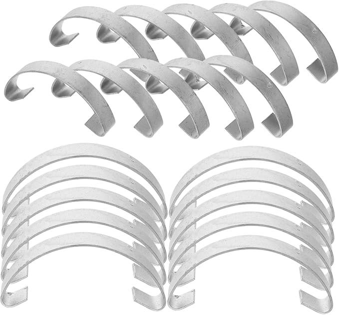 20pcs Chickens Coop Accessory Kit Steel Hooks for Gate Kit Cage Door Locks Spring Latches for Decorative Bird Cages