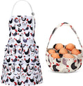 2 Pcs Egg Collecting Apron with 15 Pocket Gathering Basket with 7 Pouch for Chicken Duck Goose Eggs Easter Supplies