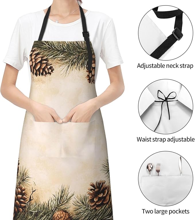 Waterproof Aprons for Women Men Adjustable Bib Tractor farm Apron Chef Cooking Aprons for Kitchen