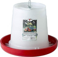 Little Giant® Plastic Hanging Poultry Feeder | Heavy Duty Automatic Feed Container for Poultry (Red, 11 Pound)