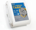 GUARD SHIELD Heavy Duty Tarp 16x20 Feet White Multi Purpose Thick Waterproof Poly Tarp Cover 10mil