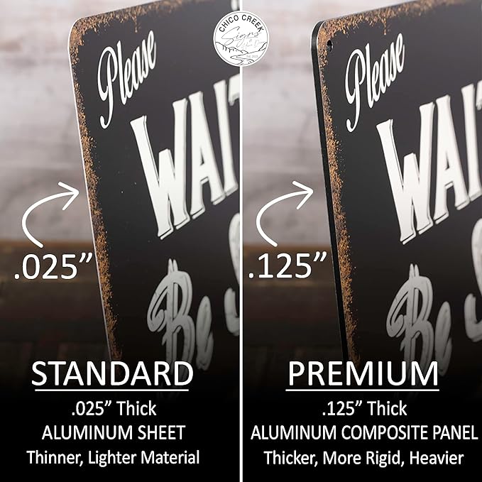 Chico Creek Signs Chicken Coop Sign - Fluffy Butt Hut - Rustic Wall Art - 4"x18" Aluminum Composite