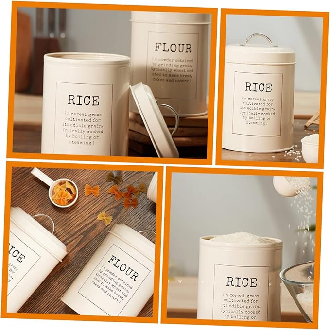 European Style Airtight Rice Preservation Container Large Storage Bin Lids Sealing Grain Storage Barrel for Home