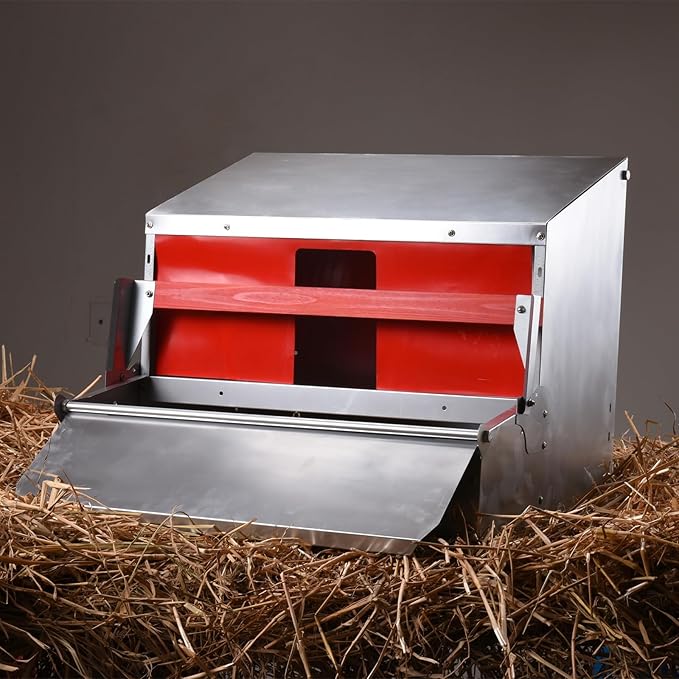 Nesting Boxes for Chickens - 24" Chicken Nesting Box - Reversable Egg Mount Roll Away Nesting Box - Roost Bar Nesting Boxes - Up to 20 Hen Chicken Laying Boxes - Nesting Boxes for Chicken coop
