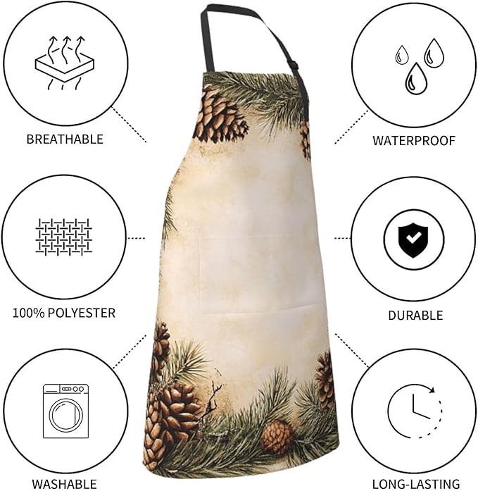 Waterproof Aprons for Women Men Adjustable Bib Tractor farm Apron Chef Cooking Aprons for Kitchen