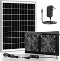 Solar Exhaust Fan, 15W Powerful Solar Fan for Chicken Coop, Easy Installation, Weatherproof, Ventilate Your Chicken Coop Shed Greenhouse Dog House with Zero Electricity Cost