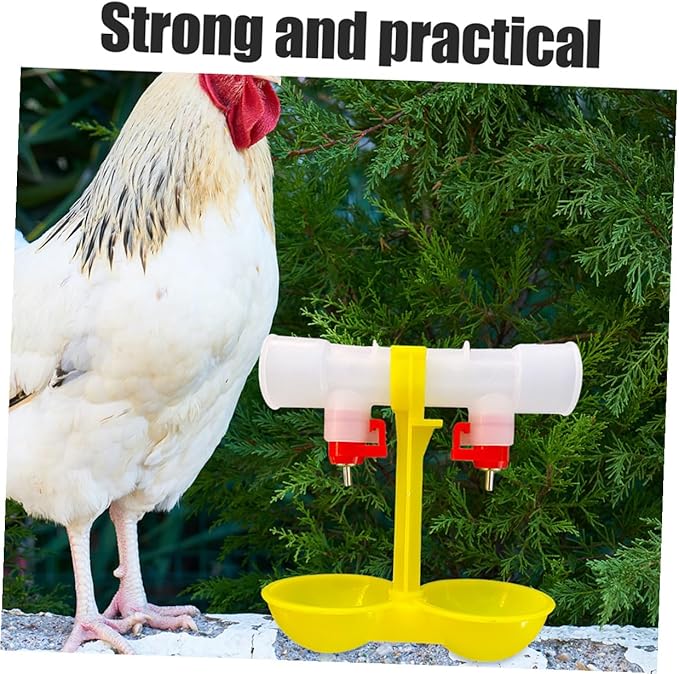 10pcs Dual-Head Ball Valve Poultry Water Nipples Automatic Chicken Waterer System Farm Drinking Fountain for Backyard and Commercial Use