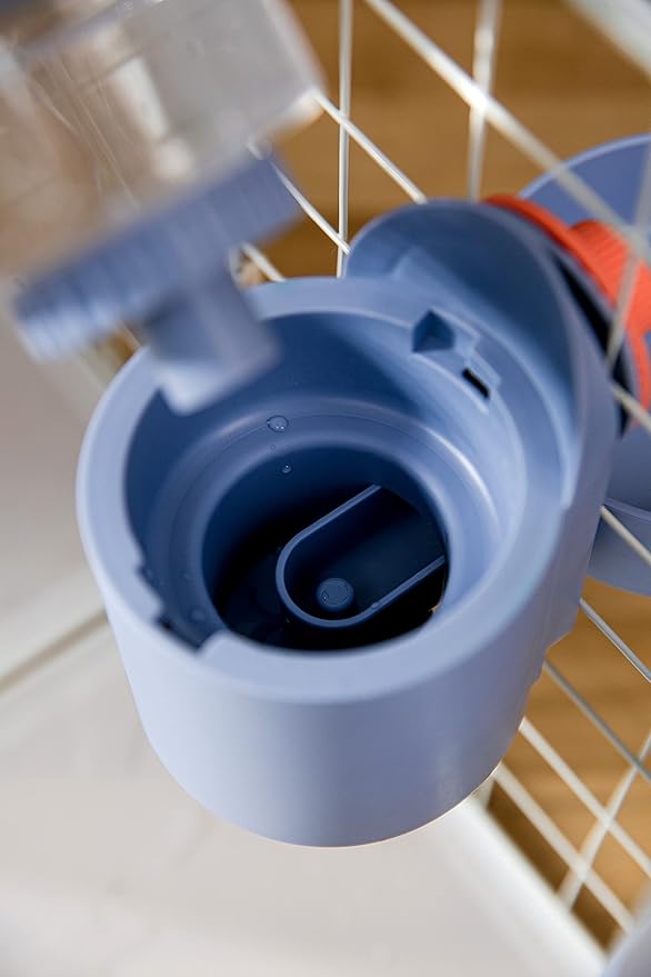 Kenond Hanging Automatic Pet Food Water Dispenser Set,1L Auto Gravity Rabbit Feeder and Dispenser, Cage Accessories Cat Food Bowl Dog Waterer for Puppy Chinchilla Hedgehog Ferret(Blue)