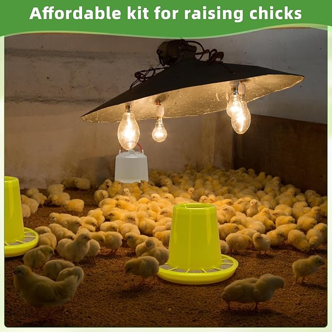 12 Pack 1.5L Baby Chicken Feeder and Waterer Set Top Bird Small Poultry Feeding for Pigeon Chick Drinker Duckling Quail Feeding Dispenser (Yellow)