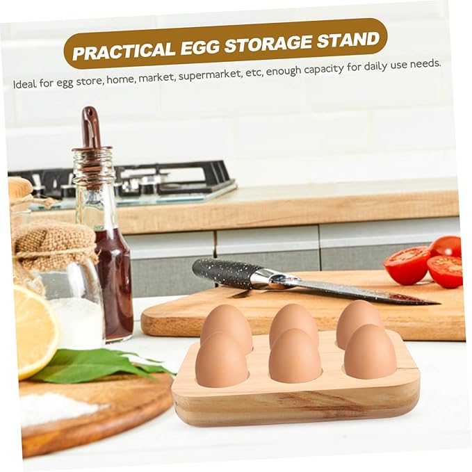 Wooden Egg Holder Rustic Kitchen Countertop Egg Tray for Use Durable Material for Daily Egg Storage Decoration Housewarming present