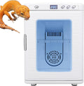 25 L Laboratory Incubator, Portable Reptile Science Laboratory Incubator, Digital Temperature Controlled 10°C-60°C (72°F to 140°F), Reptile Egg Incubator with AC&DC Power for Small Reptiles White