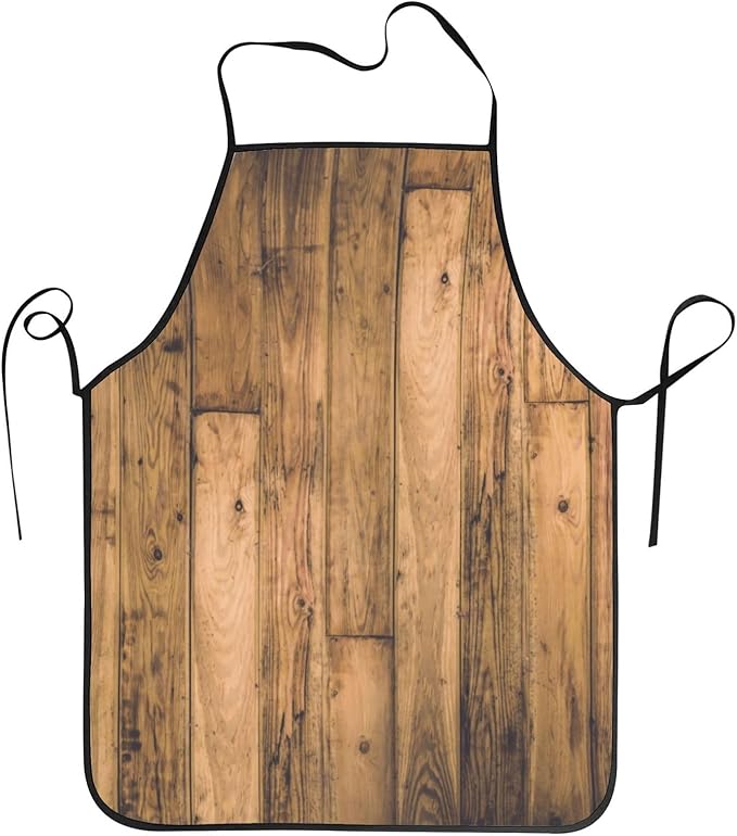 Rustic Barn Wooden Wood Planks Farmhouse Apron, Innovative And Durable Waterproof Effect Make It Very Unisex