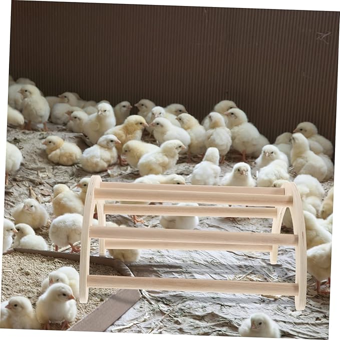 Wooden Bird Stand Play Stand Chicken Roosting Bar Parrot Training Rack Chicken Coop Toy