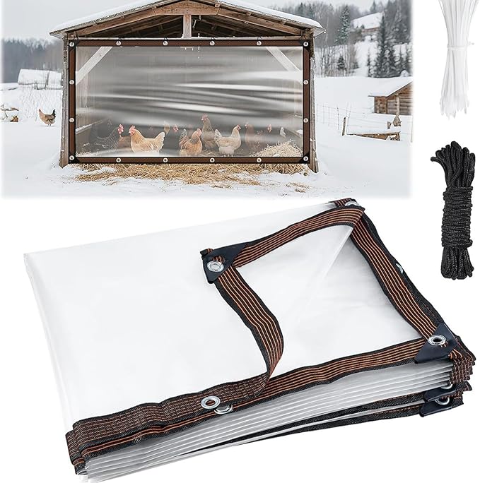 Heavy Duty Insulated Chicken House Cover All Season Cold Windproof Cover for Outdoor Livestock Shelter Tear Poultry Shelter