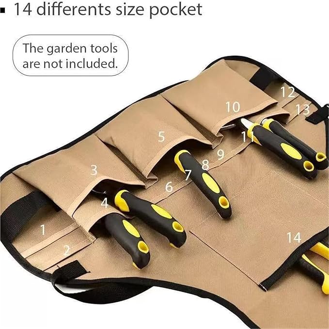 Garden apron waterproof multi-pocket auto mechanic overalls for outdoor pruning, harvesting and weeding