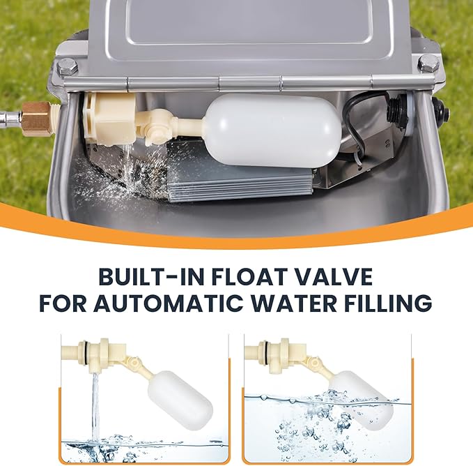 Heated Automatic Water Bowl for Dogs and Chicken, 24V Pet Thermal-Bowl with Float Valve Heated Automatic Waterer for Large Dogs Livestock Poultry