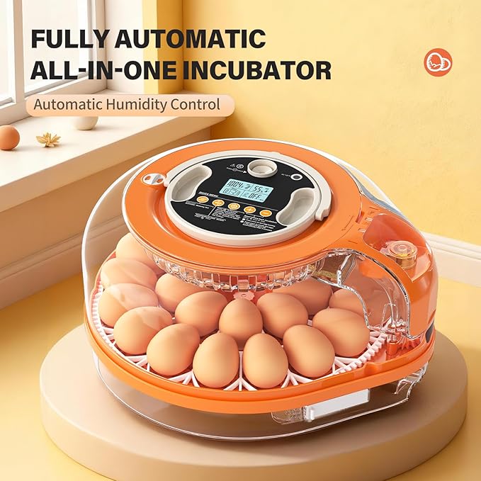 Incubators for Hatching Eggs Smart AI Voice Control 3 in 1 Auto Poultry Incubator Auto Temp Humidity Control Auto Egg Turning 26 Eggs Capacity for Farm Home Chicken Duck Quail Eggs Hatching