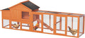 113.5" Large Wooden Chicken Coop Outdoor Hen House with Run, Waterproof Roof & Nesting Box, Secure Lock, Removable Tray, Ramp & Perch for 2–4 Chickens or Small Pets