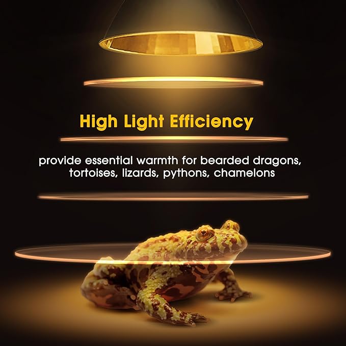 Briignite Reptile Heat Lamp 50W G9 Halogen Heat Bulb & Dome Reptile Light Fixture, Aluminum Reflector, UVA Basking Light for Reptiles, Dimmable Heat Lamp for Chicken Turtle Snake Gecko Lizard