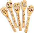 Mothers Day Gifts for Mom from Daughter Son Cooking Spoon,Engraved Bamboo Kitchen Cooking Utensils Set Gifts,Wooden Birthday Gifts for Mom Mother in Law Step Mama,I Love You Mom Gifts