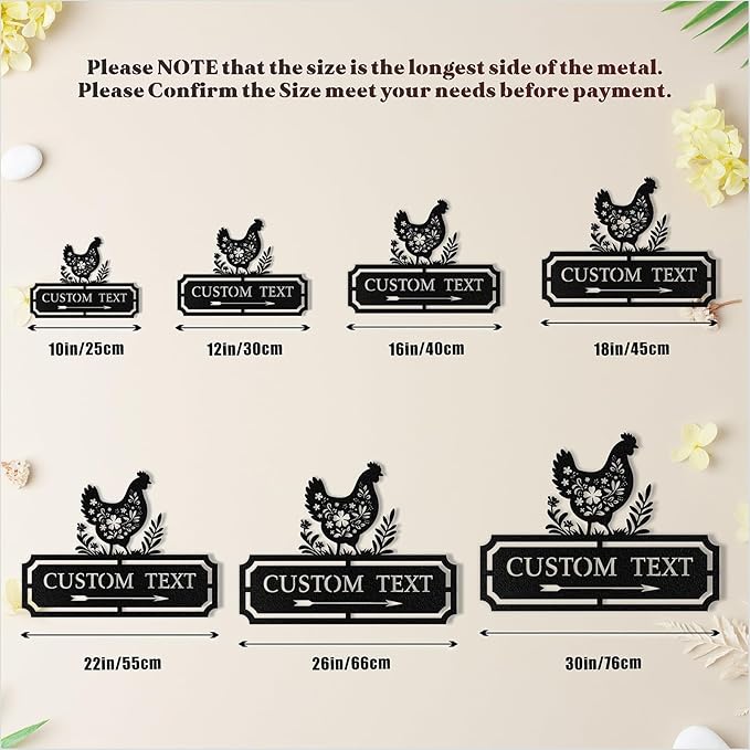 Custom Chicken Coop Signs, Personalized Funny Chicken Coop Signs, Custom Metal Farm Signs for Outdoor, Chick Hen House Sign Funny Farmhouse Outside Wall Decor Gift