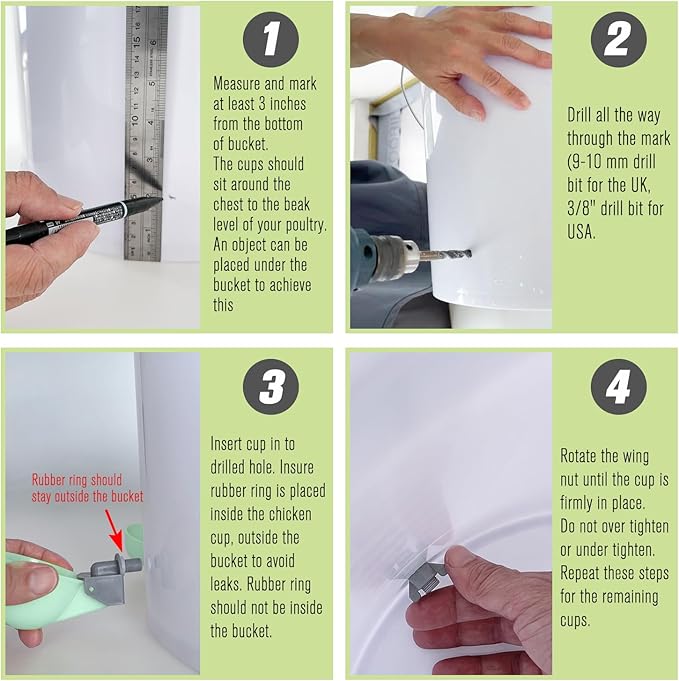 (8 Pack) Chicken Water Cups Feeder, Automatic Chicken Waterer, Anti-Leak System, Holds 50% More Water, Suitable for Chicks, Chicken, Duck, Quail, Turkey