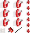 Chicken Feeders and Waterers, 6 Ports Chicken Feeder No Waste and 6 Packs Chicken Water Nipples