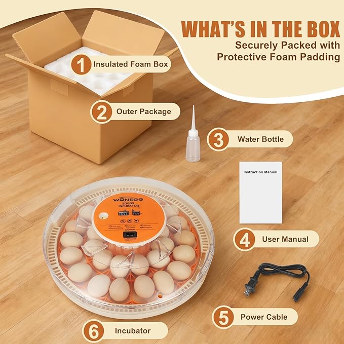 Nest II - 30 Egg Incubator for Large-Batch Hatchers, Hands-On Control, Auto Egg Turning, Manual Water Fill, Consistent Temp, Real-Time Display, Candler for Chicken, Goose, Duck, Quail, Pigeon, Turkey