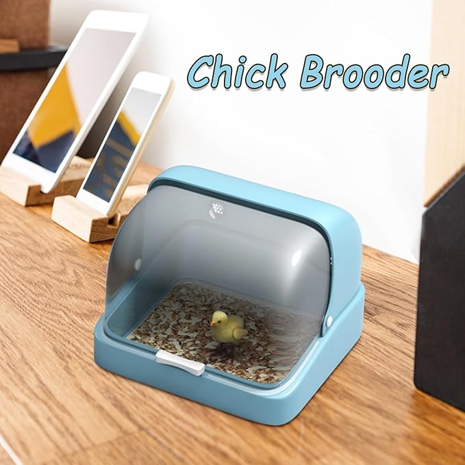 Chicken Brooder Box - Bird Incubator Brooding Box, Chick Warmer with Visual Nesting, 3 Temperature Heating Pad, Poultry Habitat Supplies, Parrots Ducklings Hatchery Equipment