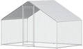 Chicken Coop Walk-in Poultry Cage Chicken Run Pen Rabbit Duck House with Waterproof and Anti-UV Cover for Outdoor Farm Use