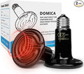 DOMICA 100W 2Pack Reptile Heat Bulb, Beared Dragon Ceramic Heat Emitter, E26 No Light Emitting Heating Light Bulbs for Turtle, Lizard, Snake, Amphibians, Pet Brooder Coop Chicken (100W-Medium Tank)