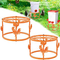 Metal Stand for Chicken Feeder Waterer, Iron Stand Holder, Rectangular Supports Rack for Buckets Barrels Equipped Installed with Feeder Waterer Port, for Coop Poultry Indoor Outdoor (Orange 2pc)