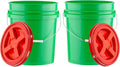 House Naturals 5 Gallon Plastic Food Grade Made in USA Bucket with Screw On Airtight lid (Pack of 2)