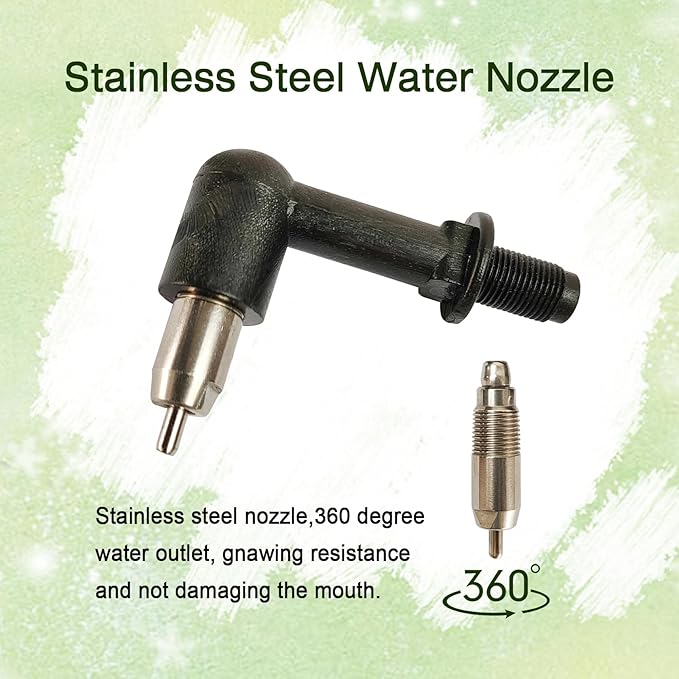 Rabbit Water Nipple Chick Nipple Drinker Metal Chicken Waterer Quail Water Nipples No Freeze Rodent Stainless Steel Drinker