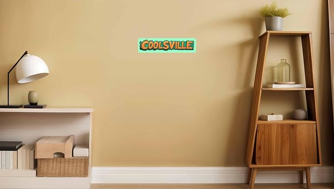 Vintage Tin Coolsville Sign Retro Metal Sign Suitable For Home Street Shop Garage Bar Farm Garden - Multi-Purpose Metal Sign For Indoor/Outdoor Use Plaque 4x16 Inch