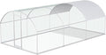 Chicken Coop Large Metal Chicken House Chicken Coops for 40 Chickens Poultry Cage with Waterproof Cover for Rabbits Duck Walk-in Chicken Run for Yard Chicken Pen