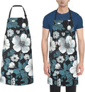 Kitchen Aprons for Men Women Waterproof Apron with 2 Pockets Skis on mountain Apron Adjustable Bib Aprons