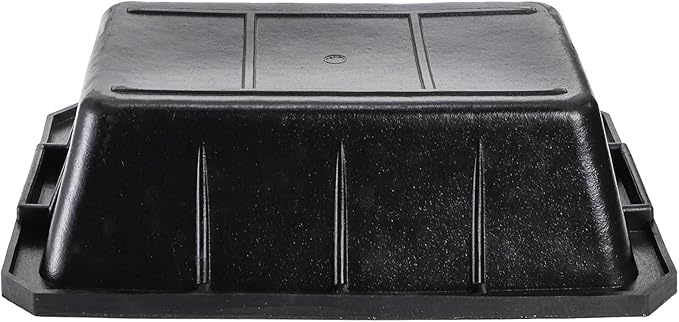 2 Pack Rubber Feeder Pan, 10 Quart Large Horse Trough Feeder Bucket, Heavy Duty 2.5 Gallon Chicken Dust Bath Tub Water Bowl for Pig Goat Dog Cat Farm Livestock Animal Feeding, Rectangular