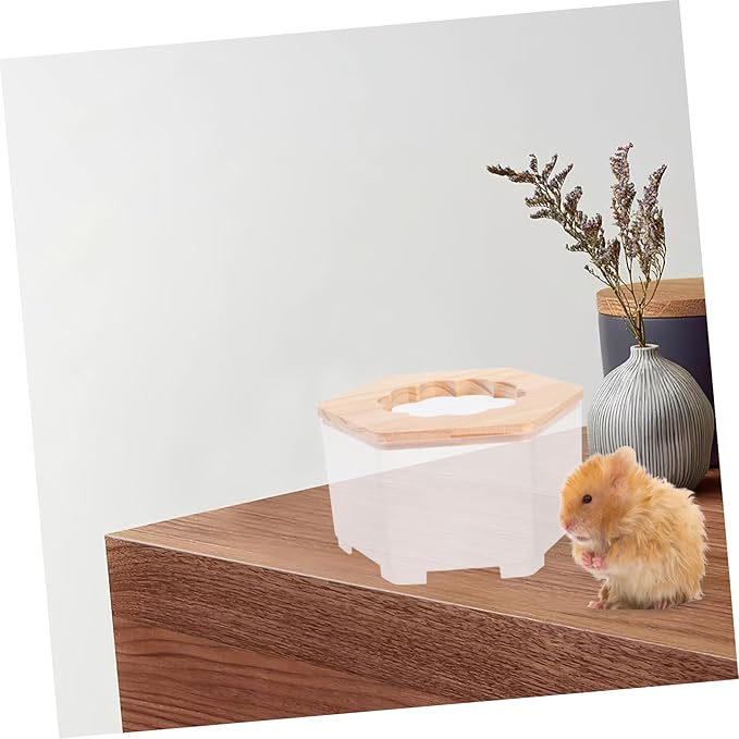 Adorable Hamster Bathroom Toilet Multi Functional Sand Bath Container for Animals Easy to Clean Versatile Usage Transparent Design for Hamsters and Gerbils