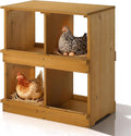 Outvita Nesting Boxes for Chickens 4 Compartments, Wood Chicken Nesting Box Wall Mount, Versatile Use Nest Box for Chicken Coop, Easy to Assemble for Chicken, Hens, Ducks