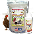 Chicken's Choice Chicken Dust Bath, 6 lb Natural Volcanic Ash Dust Bath for Chickens. Dust Mix for Healthy Chickens, Chinchillas, Small Animals. Made in The USA w/ 4 oz Coop Cleaner (Makes 32 oz)