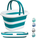 Large Collapsible Mop Bucket, 16L(4.2 Gallon) Plastic Bucket for House Cleaning, Car Washing, Silicone Cleaning Supplier Organizer, Portable Basket with Handle for Laundry Storage, RV Camping, Fishing