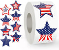 Patriotic Stickers 500 Pcs, 1.5" Memorial Day 4th of July Stars Stickers (wujiaoxing)