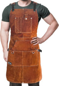 FIGHTECH Shop Apron - Heavy Duty Wood Working Apron for Men with Tool Pockets for Woodworkers Blacksmiths Carpenters M-XXL