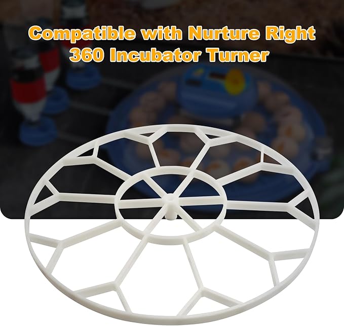10 Egg Capacity Jumbo Goose Heavy Breeds Tray Compatible with Nurture Right 360 Incubator Turner, White JGT360