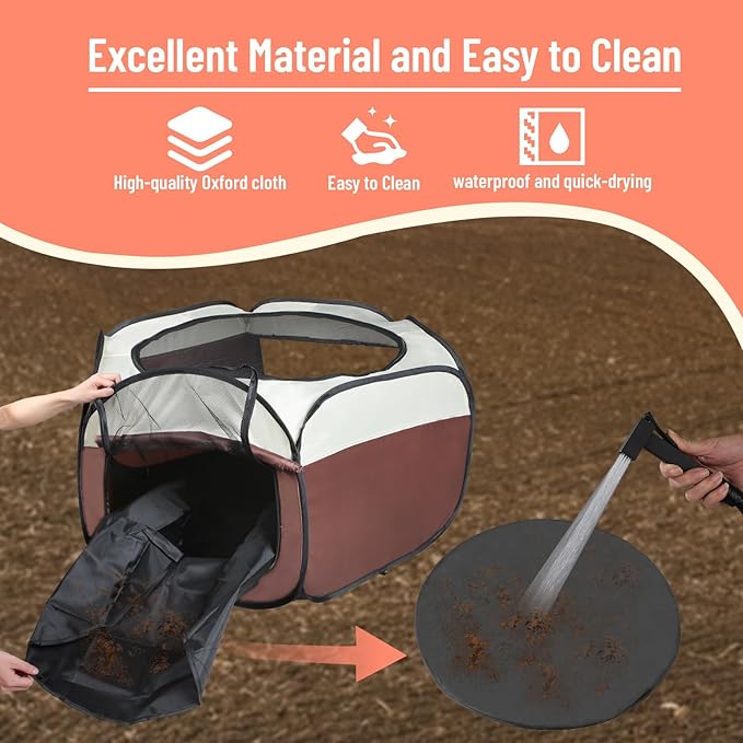 Chicken Brooder Box for Chick Starter Kit - 2026 Upgrade Double Door Chicks Brooder Pen/Chickens Playpen/Chick Tent Baby Chickens Supplies Up to 15 Baby Chicks,Duck,Quail