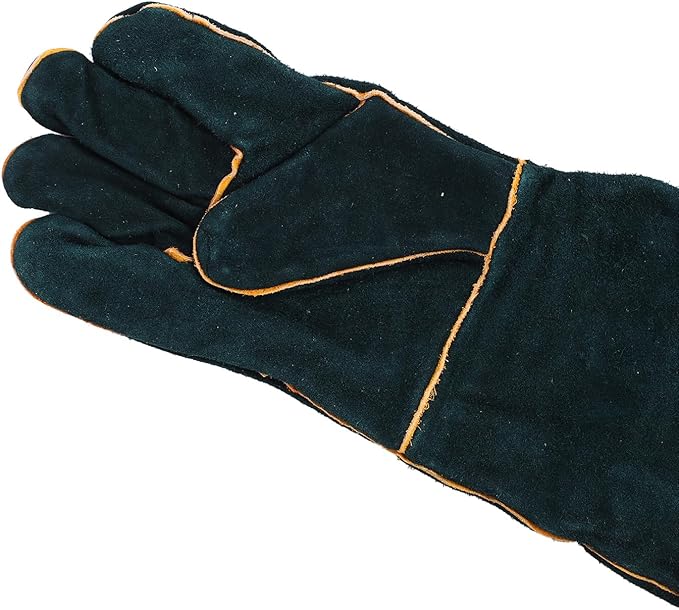 Fockety Animal Handling Gloves Bite Proof, 60CM Thickening Anti Scratch Long Gloves for Bathing Grooming Welding Dog Cat Bird Lizard